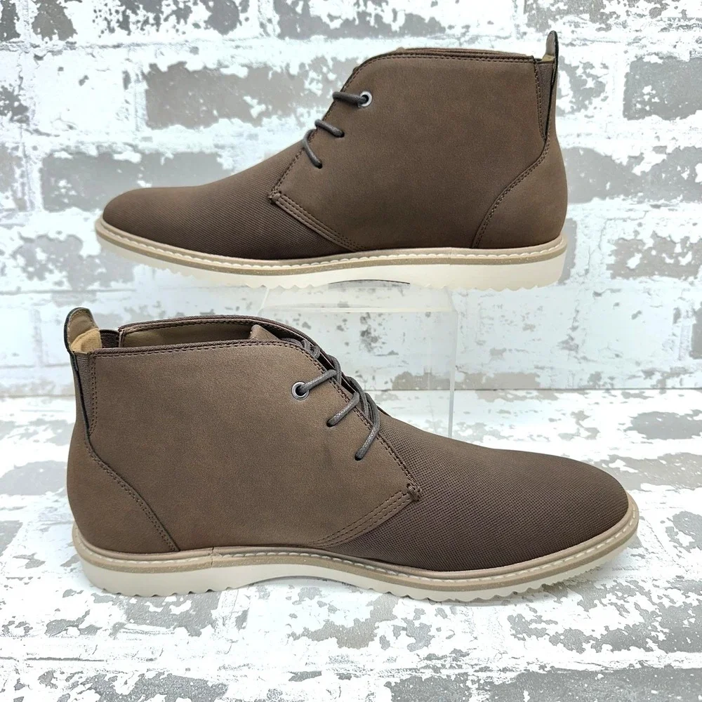 Hawker Rye Chukka Boots Mens Size 11.5 Brown Lace Up Casual Rubber Sole‎